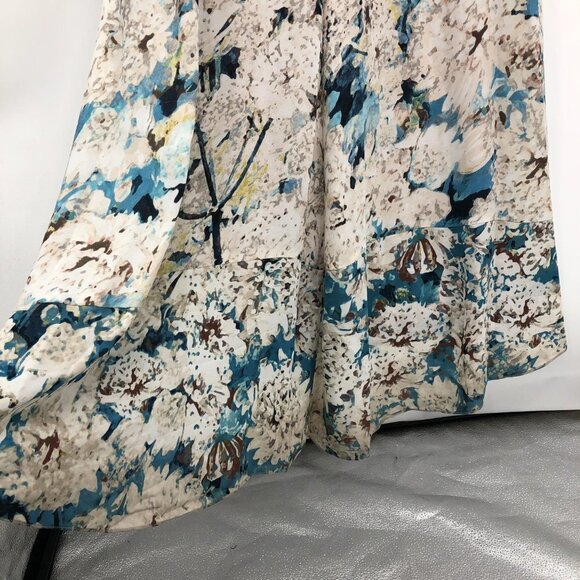 BCBGMaxAzria Tahiti Blue Combo Provence Sleeveless Open-Back Gown Maxi Dress 4 - Picture 12 of 16